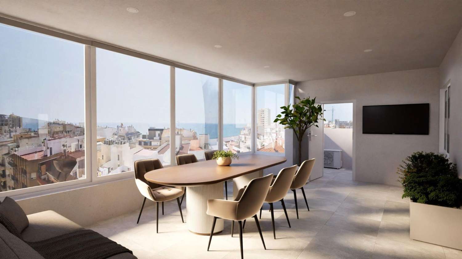 بنتهاوس حصري مجدد يبعد درجات من المسابح الطبيعية