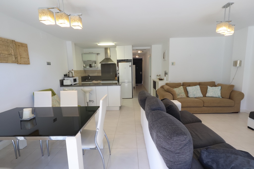 MODERN 2 BEDROOM APARTMENT WITH LARGE TERRACE, POOL AND GARAGE IN CAMPOAMOR
