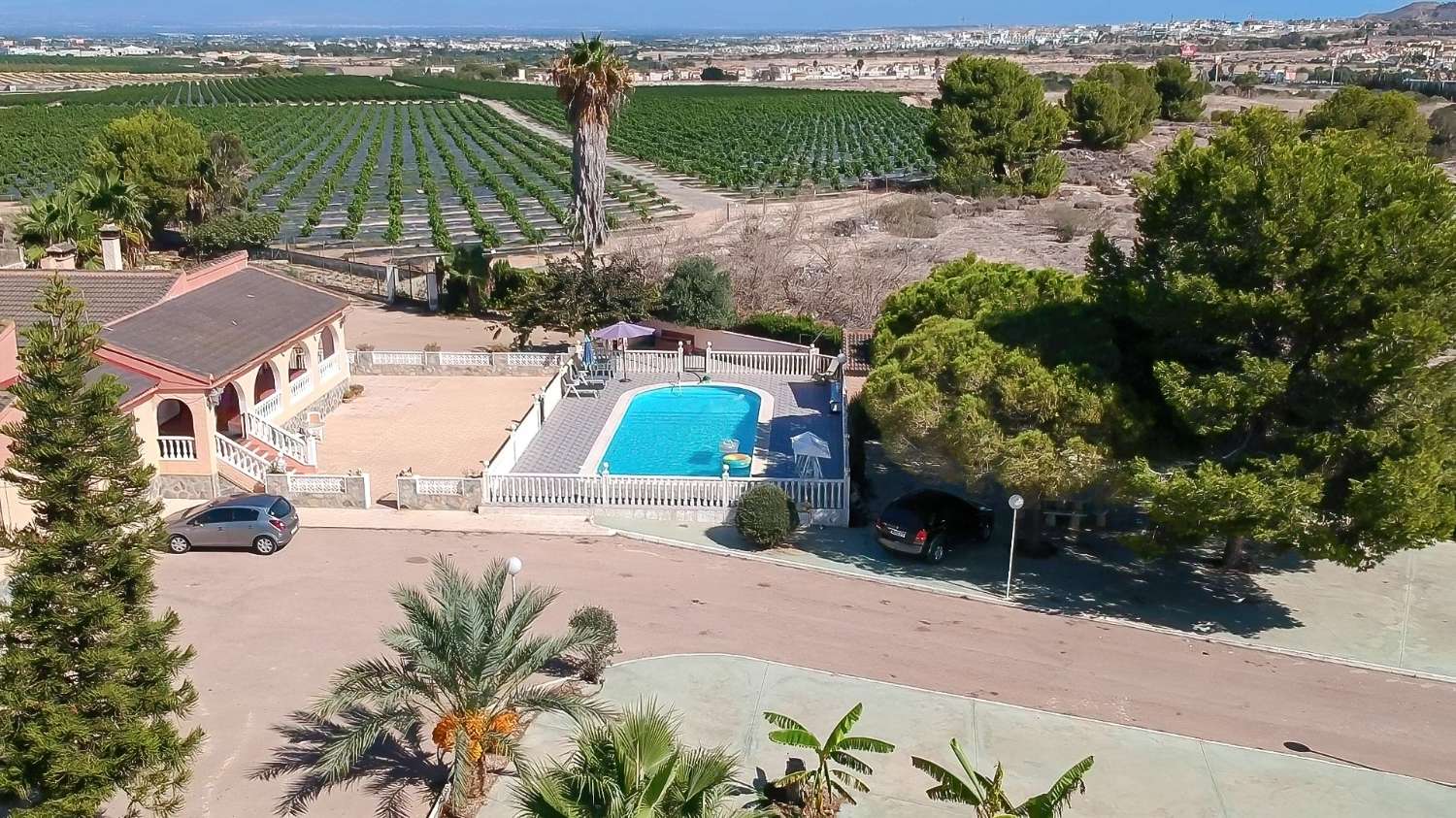 位于 ALGORFA 的壮观 FINCA 酒店，设有私人泳池、网球场和超过 10,000 平方米的地块