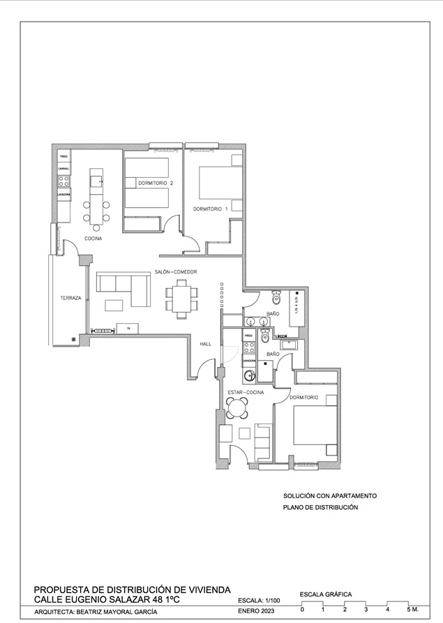 SPACIOUS, NEWLY RENOVATED APARTMENT WITH TWO INDEPENDENT APARTMENTS ON ONE FLOOR