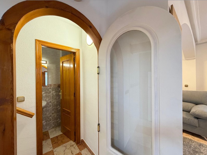 TOWNHOUSE WITH SOLARIUM, SEA AND MOUNTAIN VIEWS, PRIVATE PLOT AND POOL – LAS FILIPINAS, ORIHUELA COSTA