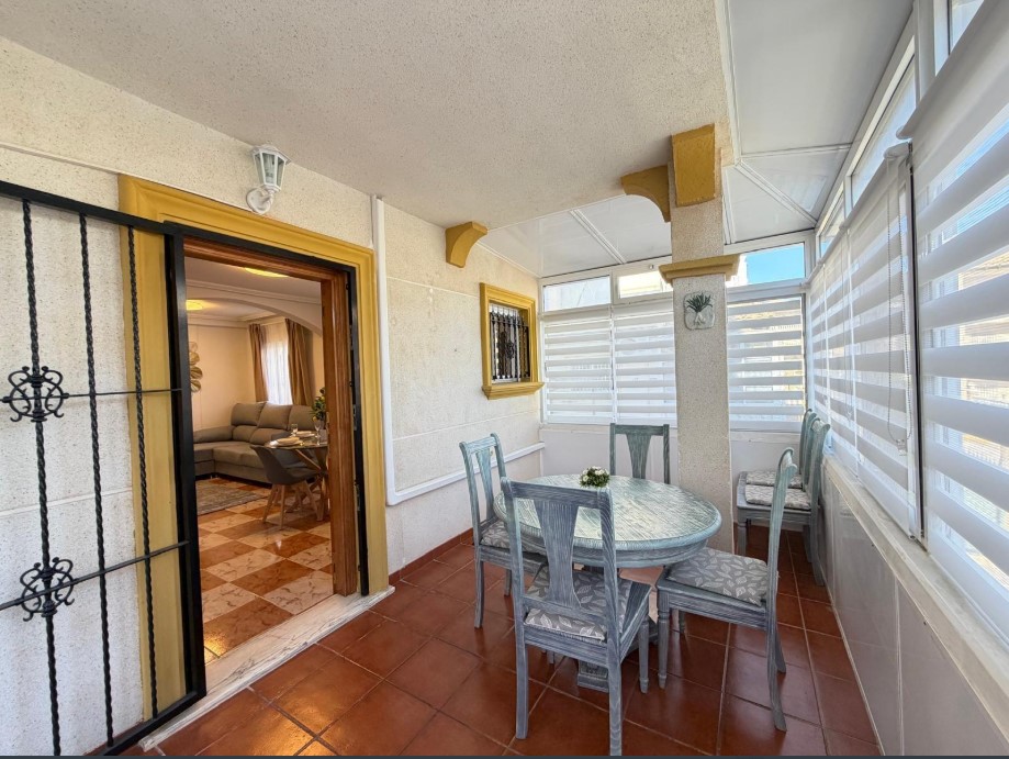 TOWNHOUSE WITH SOLARIUM, SEA AND MOUNTAIN VIEWS, PRIVATE PLOT AND POOL – LAS FILIPINAS, ORIHUELA COSTA